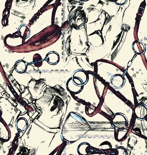 复古风马具图案设计