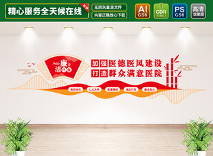 加强医德医风建设文化墙