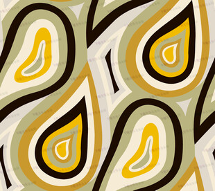 几何佩斯利花纹图案设计