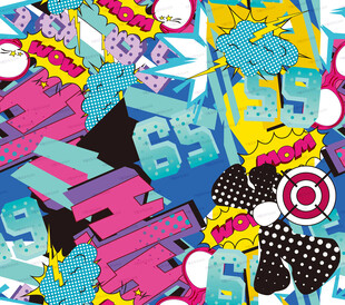 多彩潮流字母图案背景