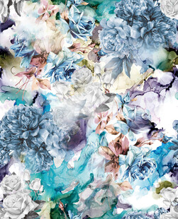 梦幻水彩花卉图案纹理