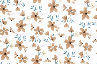 花卉水彩图案清新自然风