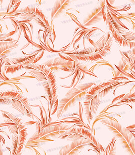 橙红色羽毛图案背景纹理