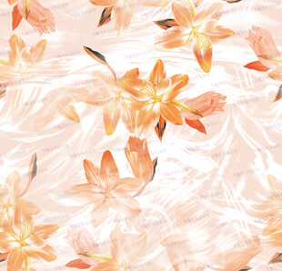 秋日花卉水彩纹理图案