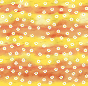 黄橙底白色小花图案背景