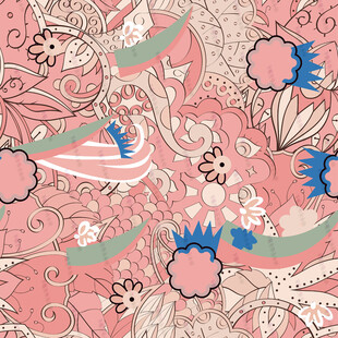 粉色花卉抽象图案纹理