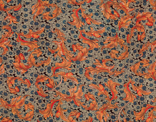 多彩花卉图案布料纹理