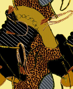 豹纹时尚服饰插画