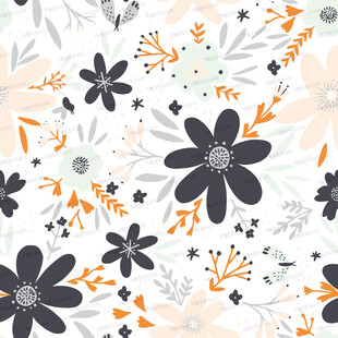 花卉图案清新自然风背景