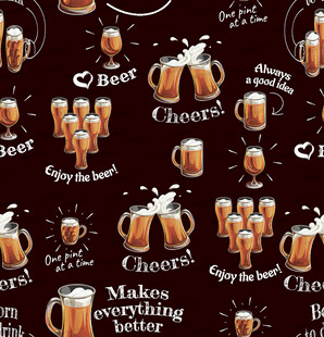 啤酒主题图案设计
