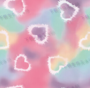 梦幻多彩心形图案背景