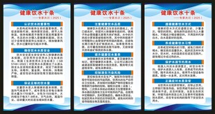 健康饮水十条展板