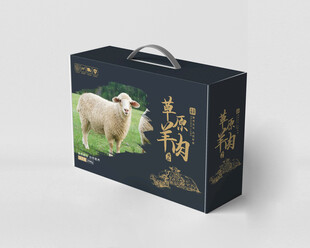 羊肉包装 羊排礼盒设计图图片