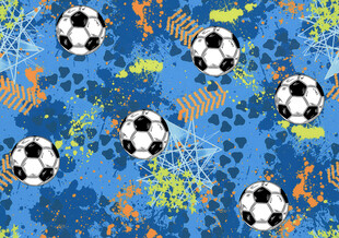 足球主题蓝色抽象图案背景