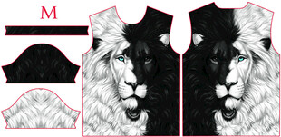 狮子图案服装印花设计图
