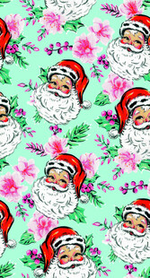 圣诞老人花卉图案背景