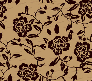 复古花卉图案布料纹理
