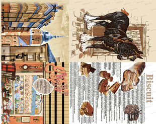 复古风动物插画素材集