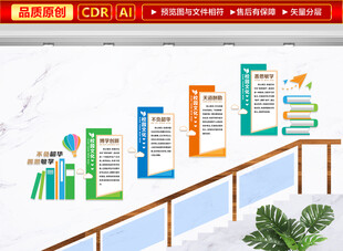 校园楼梯文化墙