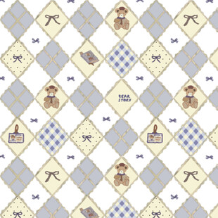 卡通小熊几何图案背景图