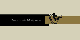 简约花卉装饰横幅设计