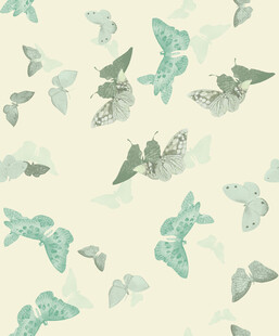 浅绿色调蝴蝶图案背景