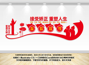 执法公正管理文明监狱文化墙