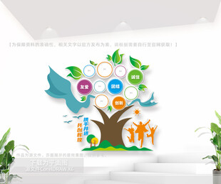 竖版大树团队照片墙