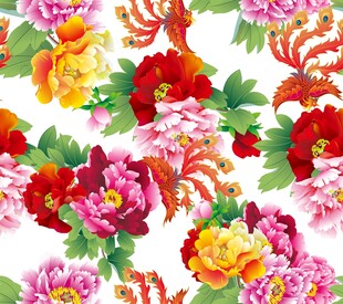 多彩花卉图案