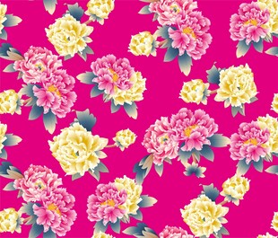 粉色底花卉图案设计