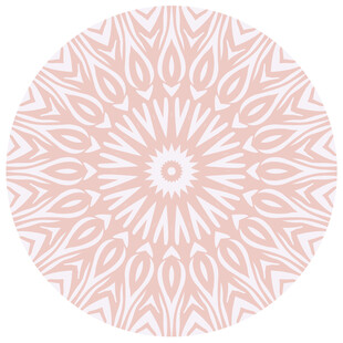 圆色粉色几何印花