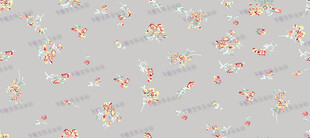 浅灰底色花卉图案布料