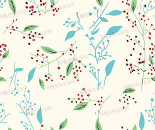 清新植物花卉图案背景