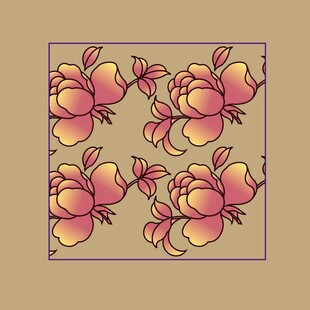 粉色花卉图案设计