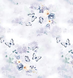 梦幻水彩风蝴蝶飞舞图