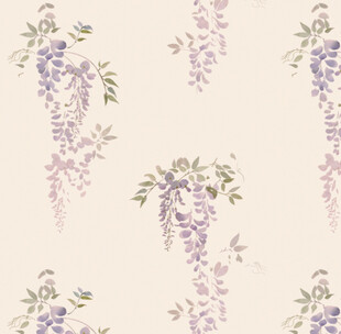 淡紫色紫藤花卉图案背景