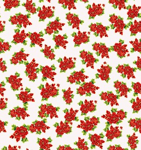 红色花卉图案背景纹理