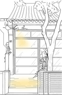 街边一角 矢量图