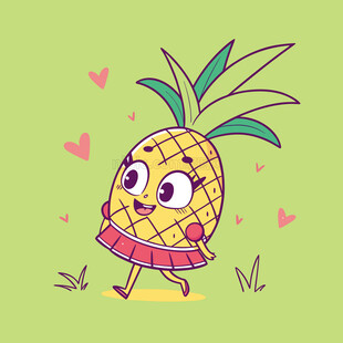 可爱卡通菠萝