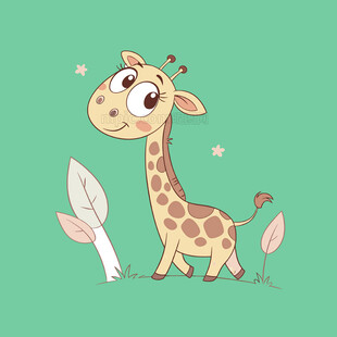 卡通长颈鹿