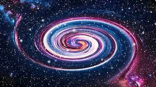 彩色旋涡星空