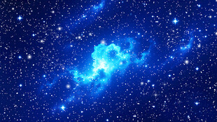蓝色星空星云
