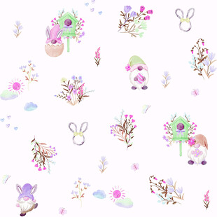 梦幻童话风可爱元素图案