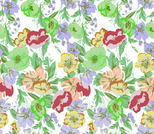 多彩花卉图案背景