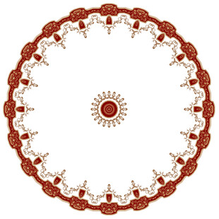 圆形古典花纹边框