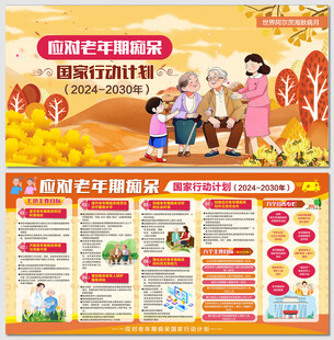 应对老年期痴呆国家行动计划展板