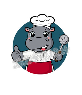 河马厨师形象