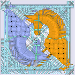 抽象几何机械图案设计