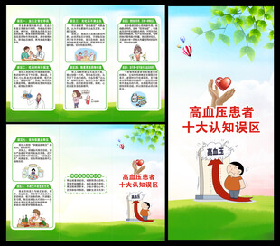高血压日三折页