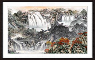 大厅山水画 